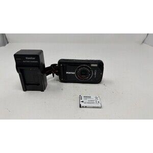 Pentax Optio W90 12.1 MP Digital Compact Camera Black - Rugged Outdoor Camera -